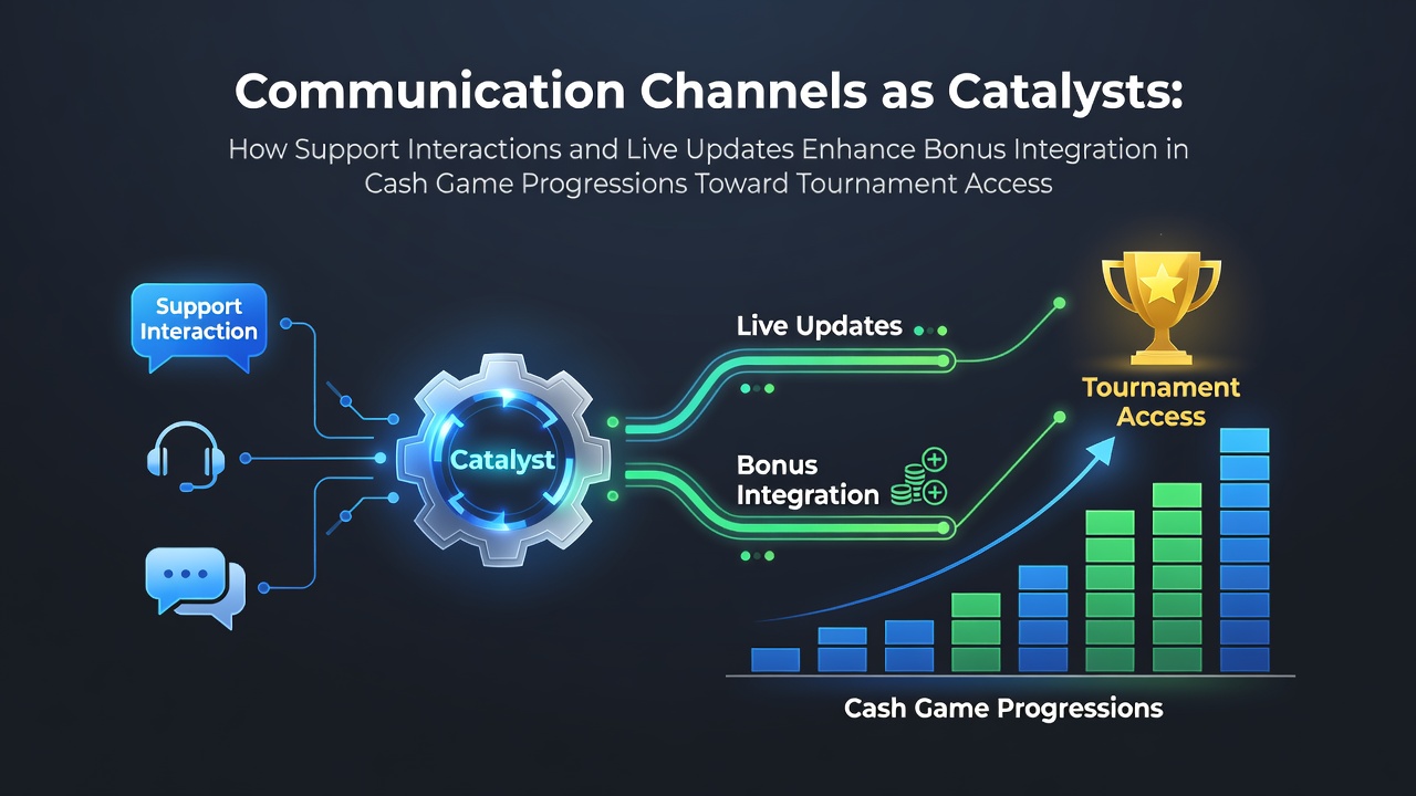 Poker spelers die live updates en support chats gebruiken tijdens cash game sessies