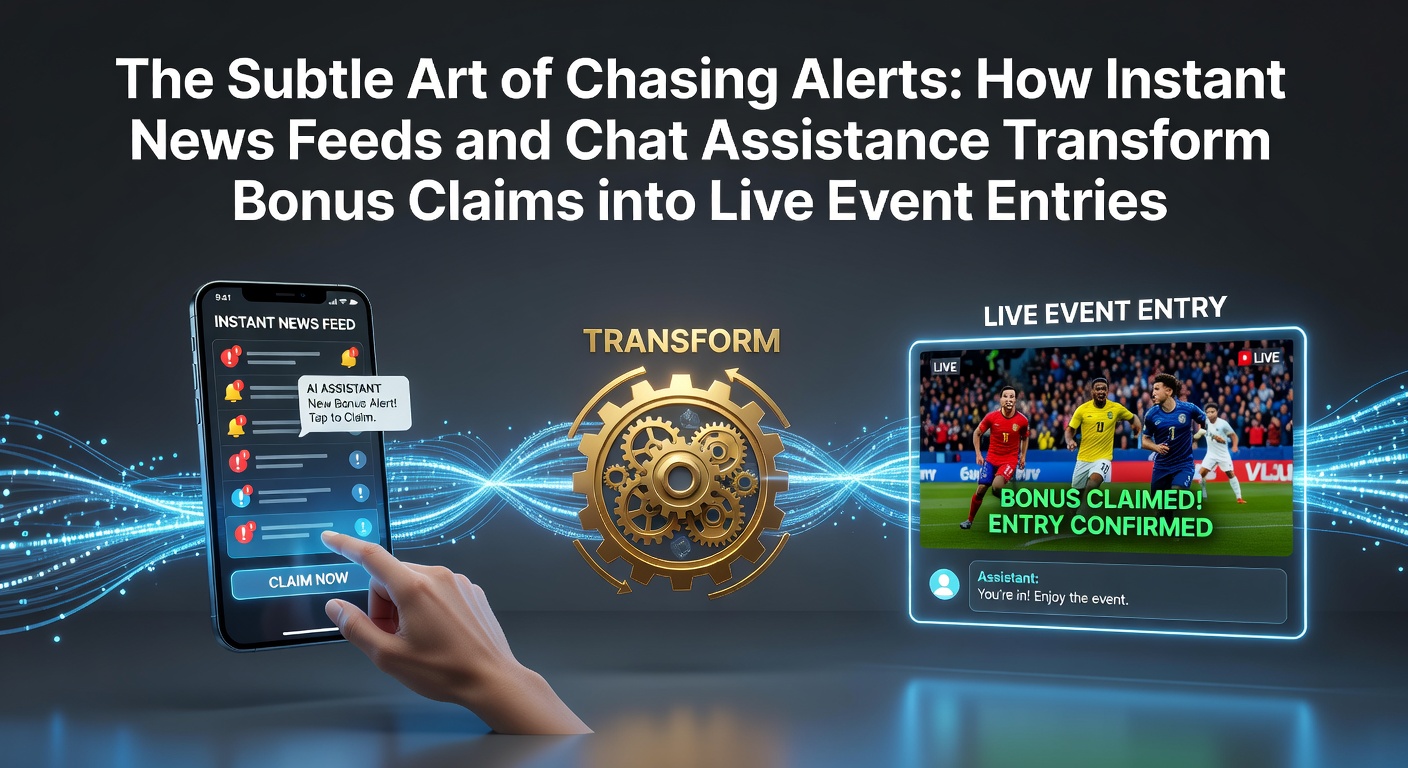 Illustratie van realtime nieuwsfeeds en chatondersteuning die pokerbonussen koppelen aan live evenementen